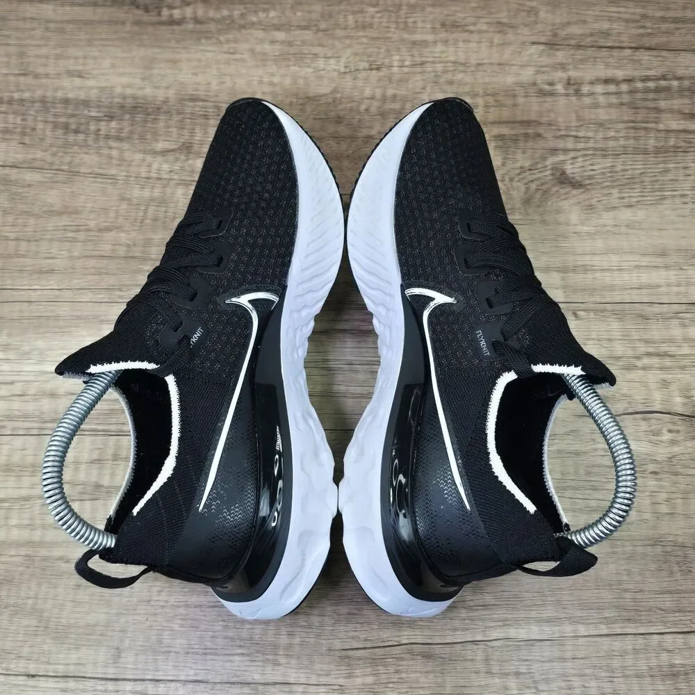 Nike React Infinity Run Women's Size 7 Black White Running Shoes (CD4372-002) - Picture 6 of 9